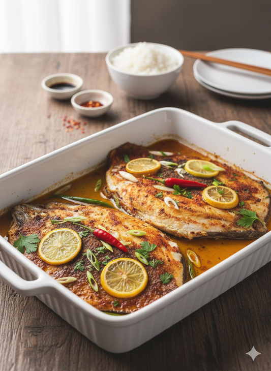 Spicy Garlic Bangus in Lemon Buttered